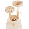 Pet Adobe Pet Adobe 3-Tier Cat Tree House- Play Area with 3 Perches, Scratching Poles and Toys- 27.5 inch Tall 277696AYU